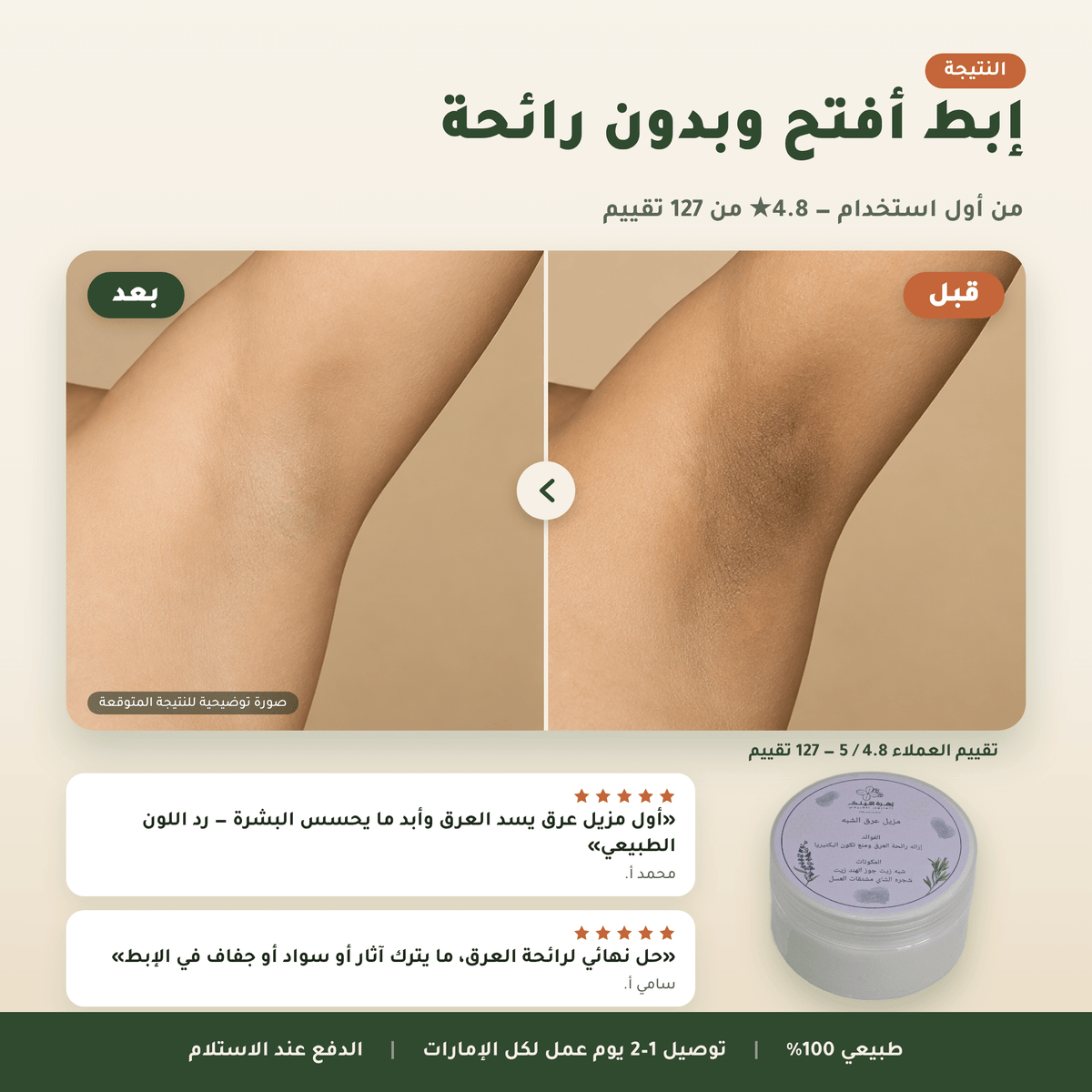 مزيل عرق الشبة وشجرة الشاي العناية بالجسم