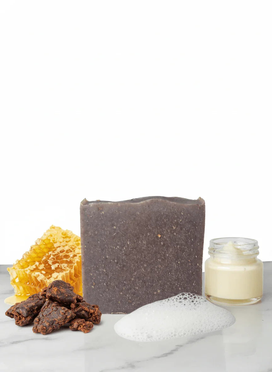 صابون العكبر وغذاء اللقاح