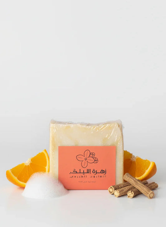 صابون البرتقال وعرق السوس المفتح الطبيعي soap