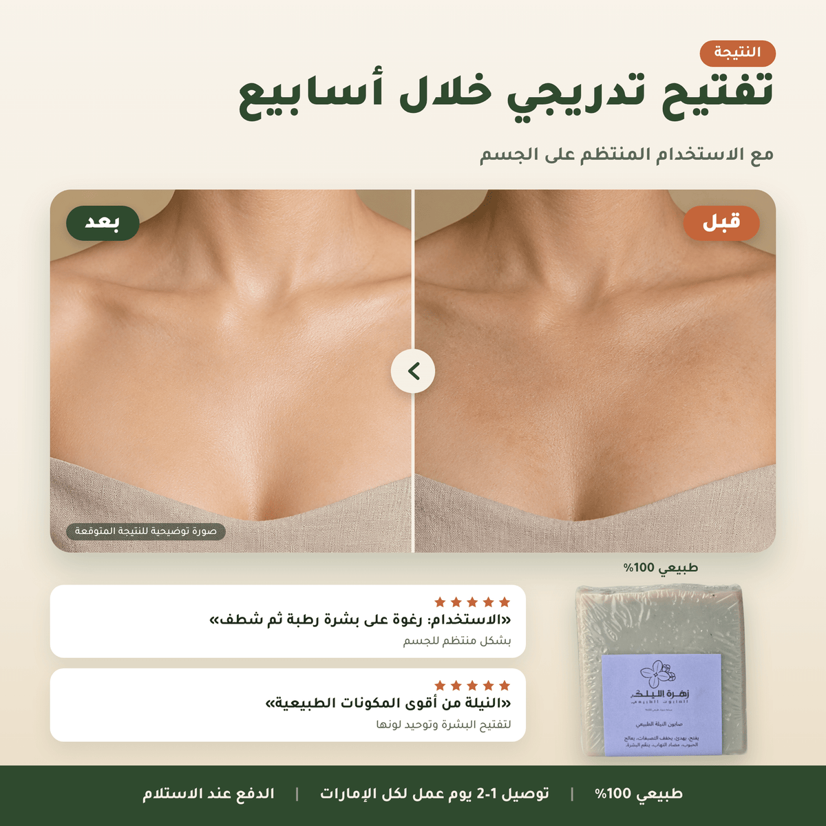 صابون النيلة المفتح العناية بالجسم