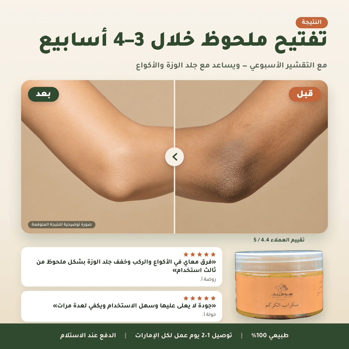 سكراب الكركم المفتح العناية بالجسم